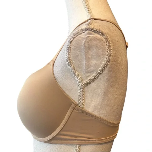 Victoria’s Secret PINK Front Closure Wear Everywhere Push Up Bra SZ 36C in Nude - Picture 3 of 6